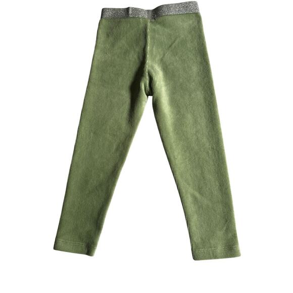 Epic Threads NWT 3T pull on mineral green ribbed velour leggings w/sparkle waist - Picture 7 of 13